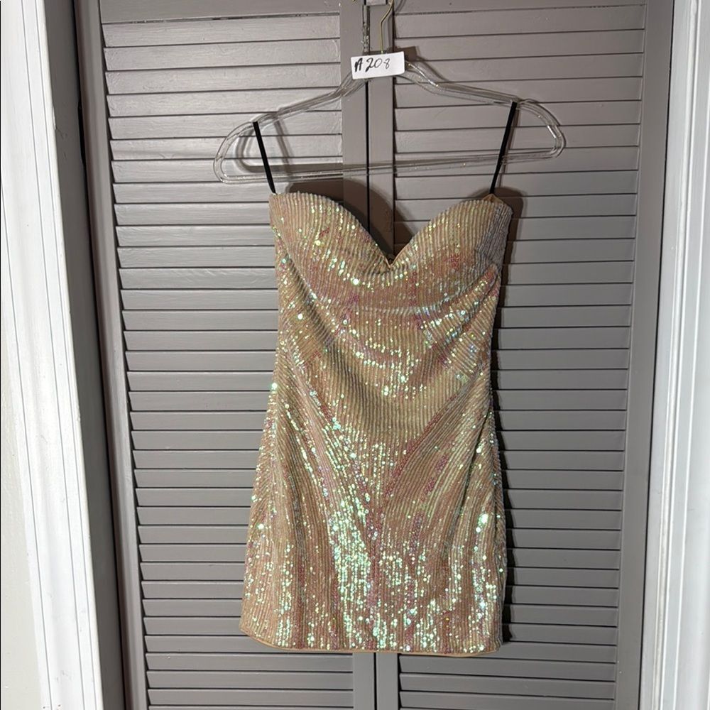 Sequin Strapless Dress
